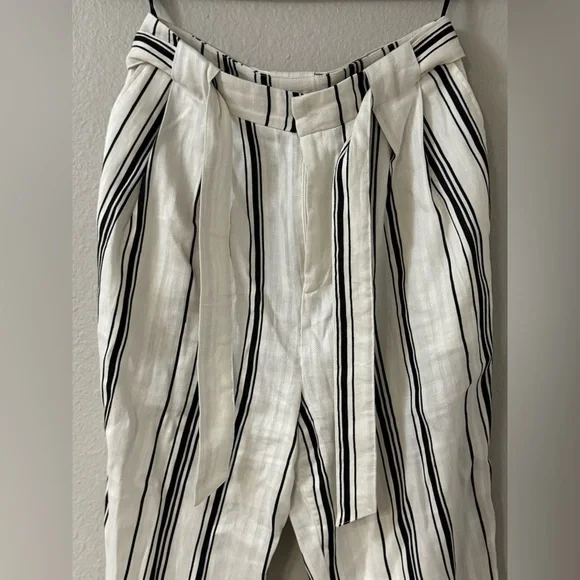 Ted Baker London Women’s Striped Tie Waist Cropped Pants Size 3 (US 8) - Picture 4 of 11